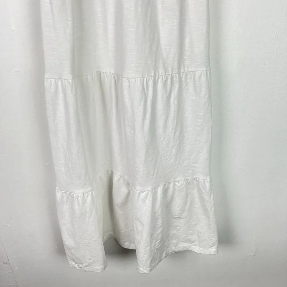 NWOT Old Navy Tiered Slub-Knit Midi Cami Swing Dress White Size Large L NEW - Picture 5 of 13